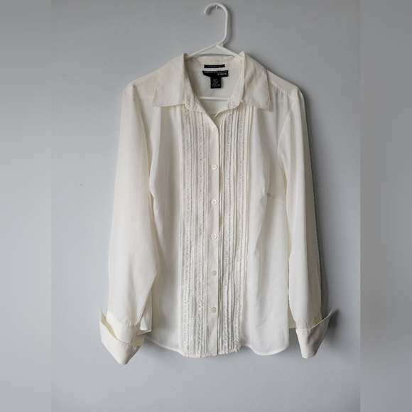 Norton McNaughton Tops - Norton Mcnaughton Woman Ivory Blouse 16W